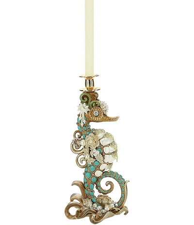 Mark Roberts Jeweled Seahorse Finial Candle Holder