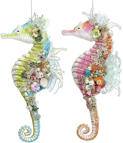 Mark Roberts Jeweled Seahorse Ornament, Set of 2