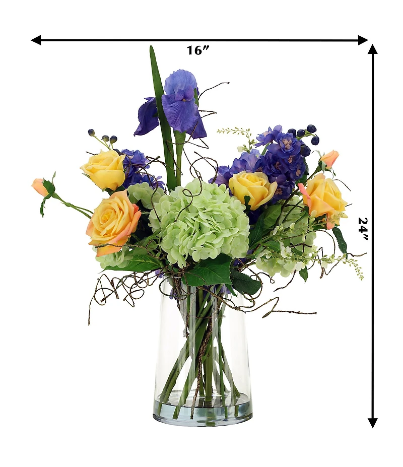 Mark Roberts Large Garden Flower Floral Bouquet and Vase