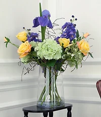 Mark Roberts Large Garden Flower Floral Bouquet and Vase