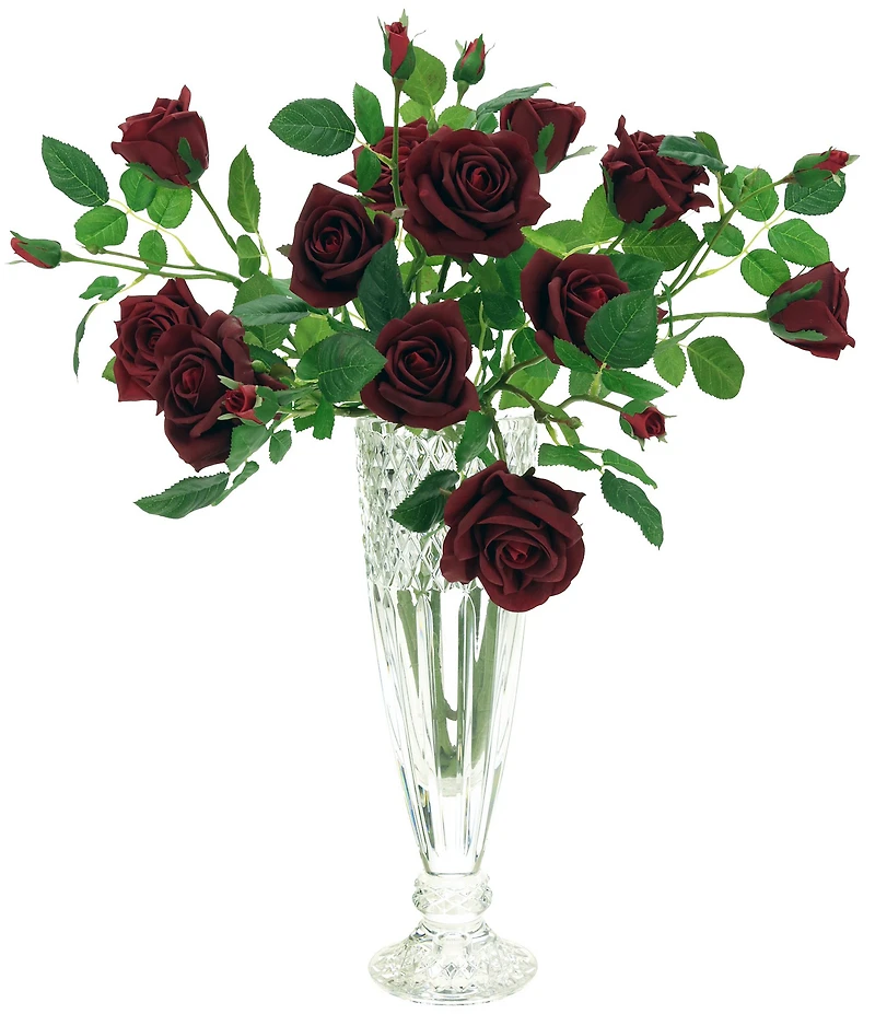 Mark Roberts Luscious Garden Rose Natural Touch Stems, Boxed Set of 6