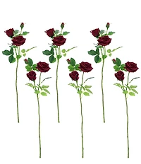 Mark Roberts Luscious Garden Rose Natural Touch Stems, Boxed Set of 6