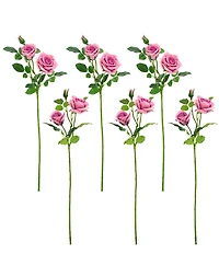 Mark Roberts Luscious Garden Rose Natural Touch Stems, Boxed Set of 6