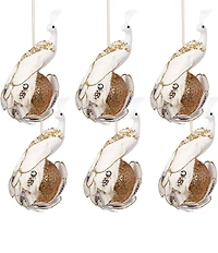 Mark Roberts Peacock On Ball Ornament, Set of 6