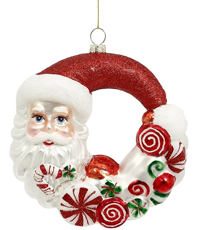 Mark Roberts Peppermint Santa Ornament, Set of 6