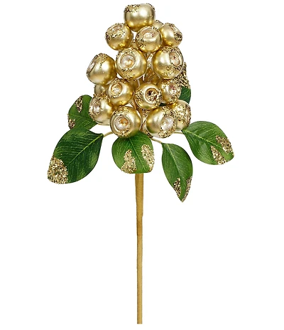 Mark Roberts Pod Berry Cluster Gold Pick Set Of 12
