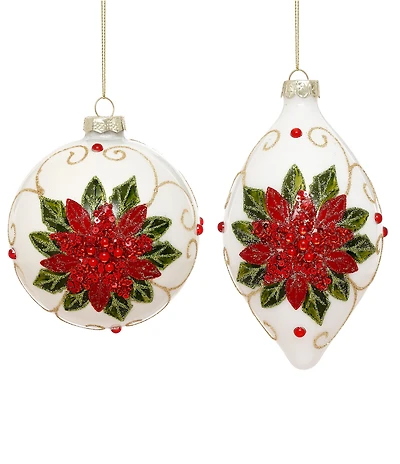 Mark Roberts Poinsettia Ornament Box Of 6