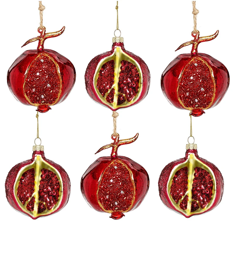 Mark Roberts Pomegranate Ornament, Set Of 6