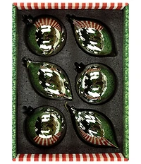Mark Roberts Reflective Drop Ornament Box of 6