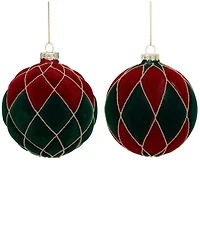 Mark Roberts Regal Diamond Velvet Ornament, Box Of 6
