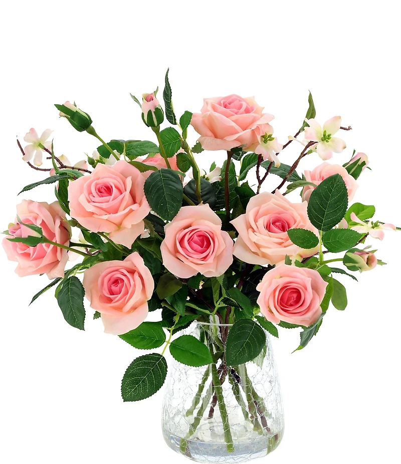 Mark Roberts Roses in Crackle Vase