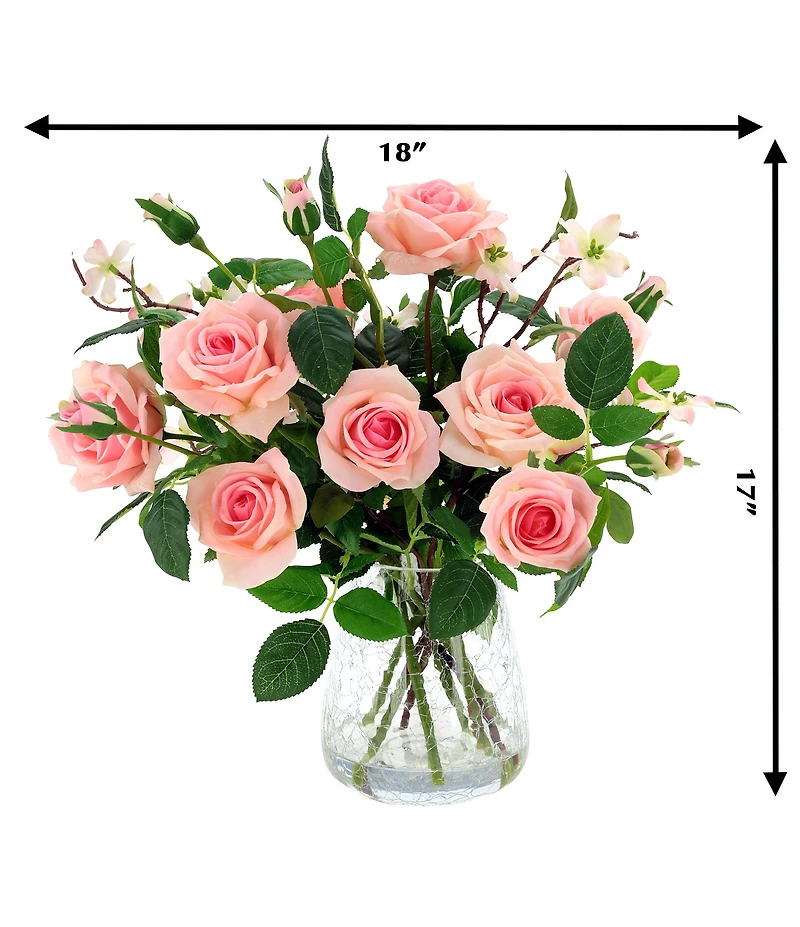 Mark Roberts Roses in Crackle Vase