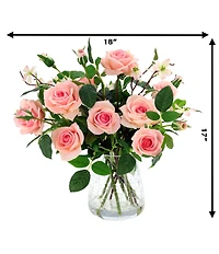 Mark Roberts Roses in Crackle Vase