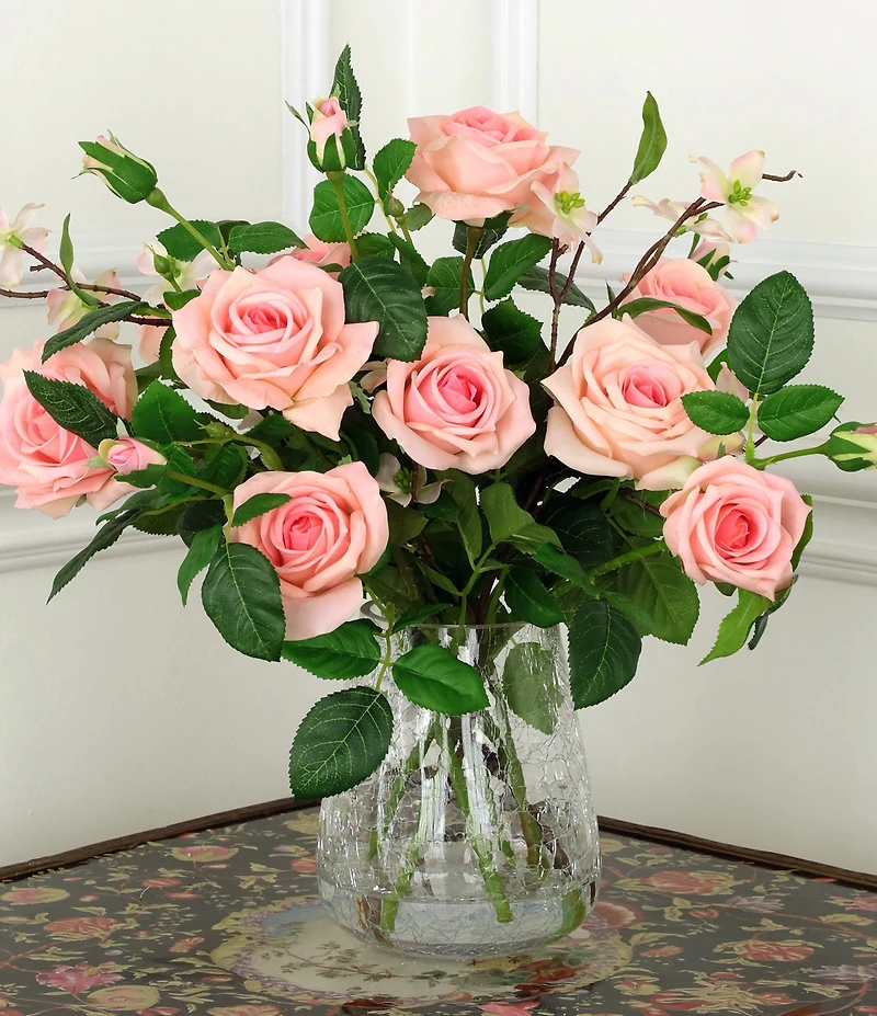 Mark Roberts Roses in Crackle Vase