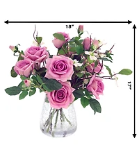 Mark Roberts Roses in Crackle Vase