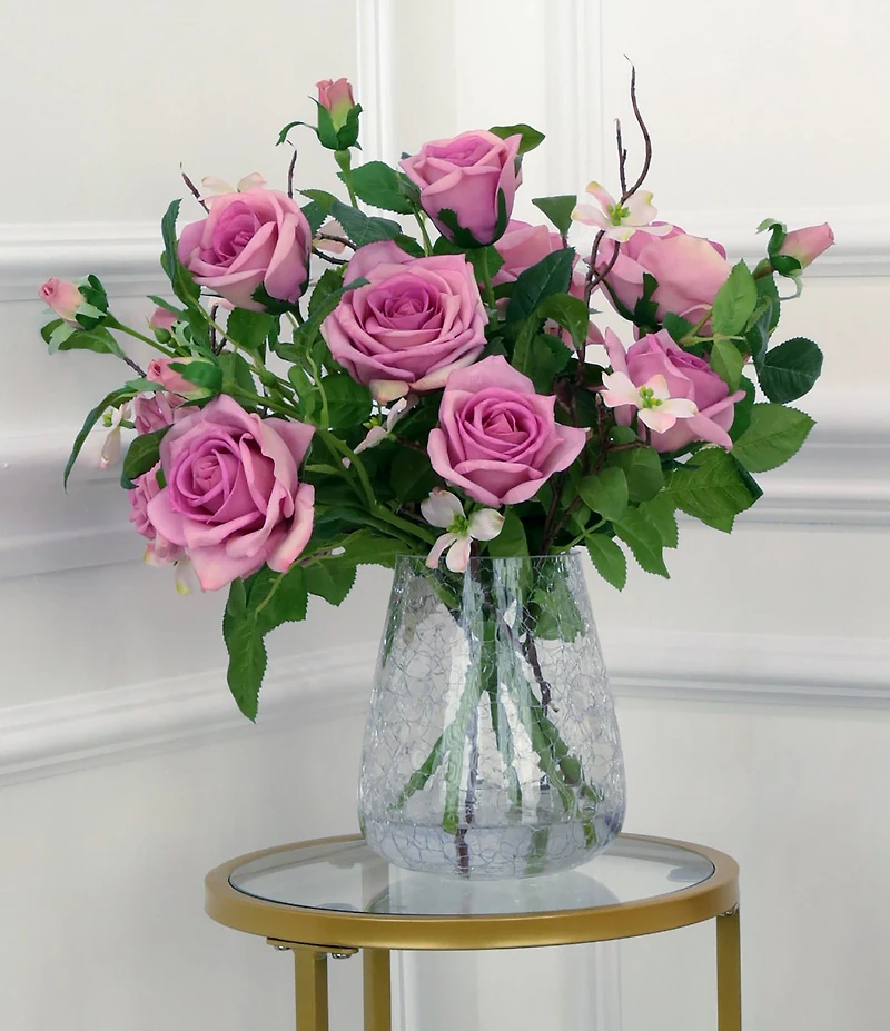 Mark Roberts Roses in Crackle Vase