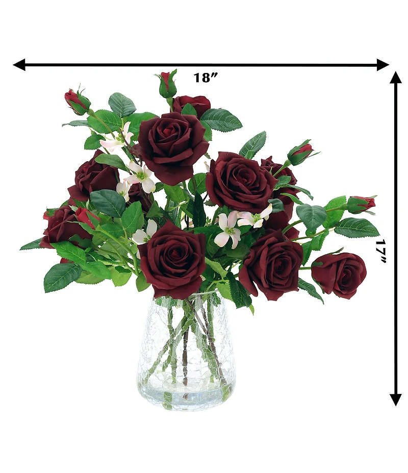 Mark Roberts Roses in Crackle Vase