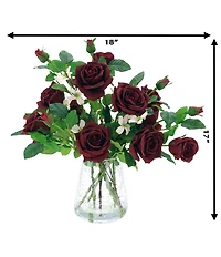 Mark Roberts Roses in Crackle Vase