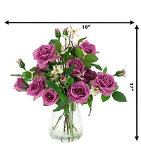 Mark Roberts Roses in Crackle Vase