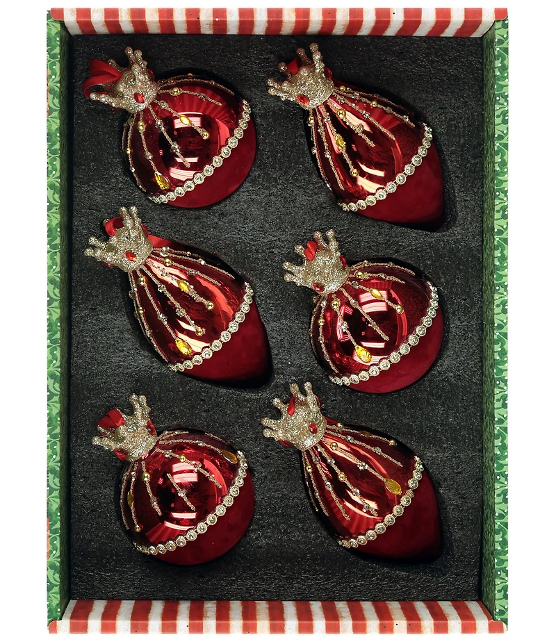Mark Roberts Royal Crown Ornament Box of 6