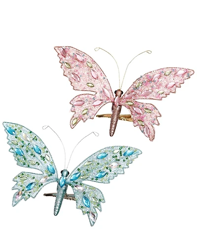 Mark Roberts Sparkling Butterfly, Box of 12 - 6 x 2 Inches