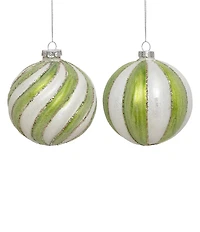 Mark Roberts Spiraled Glitter Ornament Box Of 6