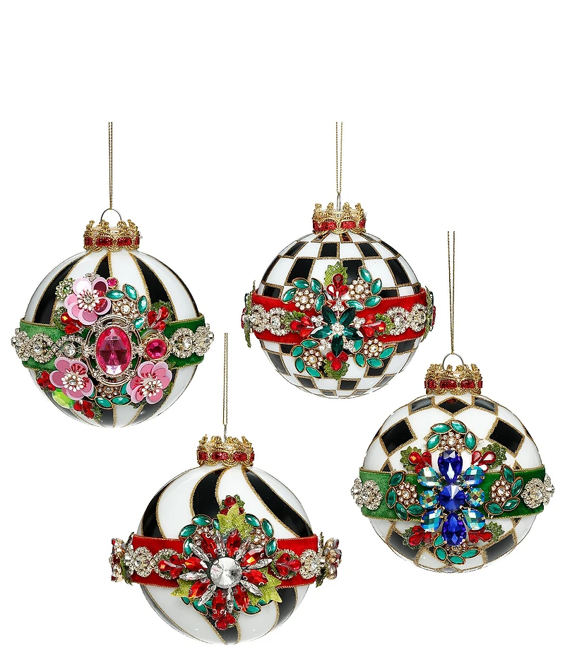 Mark Roberts Timeless Jeweled Ornament, Box Of 4