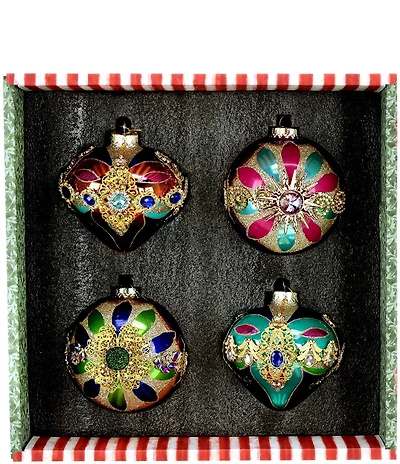 Mark Roberts Venetian Jeweled Ornament, Box Of 4