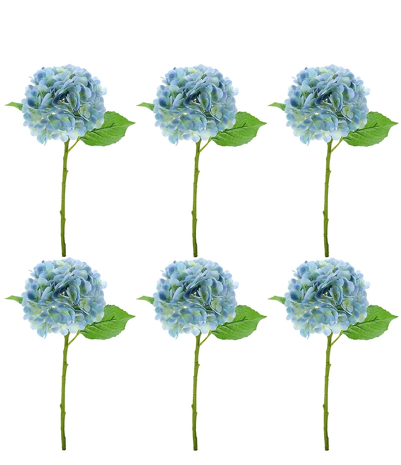 Mark Roberts Vibrant Hydrangea Natural Touch Stems, Boxed Set of 6