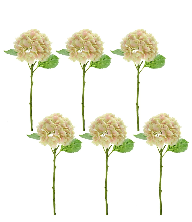 Mark Roberts Vibrant Hydrangea Natural Touch Stems, Boxed Set of 6