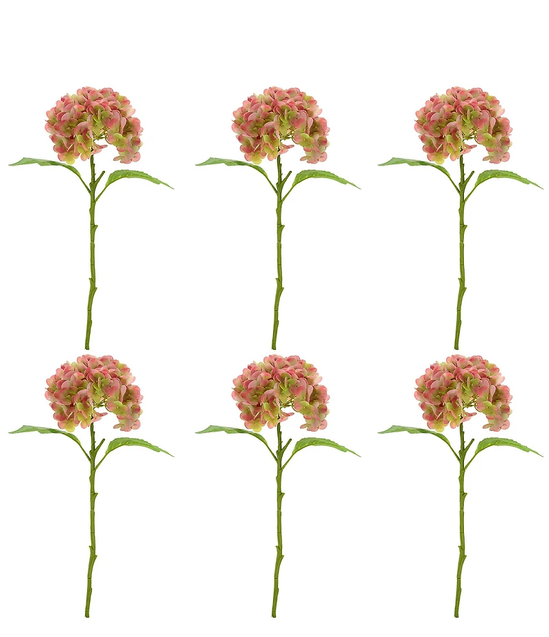 Mark Roberts Vibrant Hydrangea Natural Touch Stems, Boxed Set of 6
