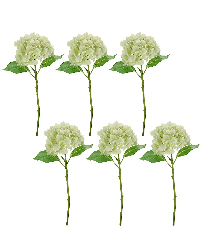 Mark Roberts Vibrant Hydrangea Natural Touch Stems, Boxed Set of 6