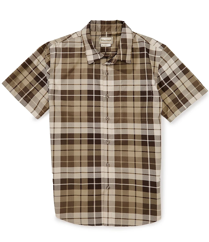 Marmot Air Exchange SolarShield Novelty Plaid Short Sleeve Woven Shirt