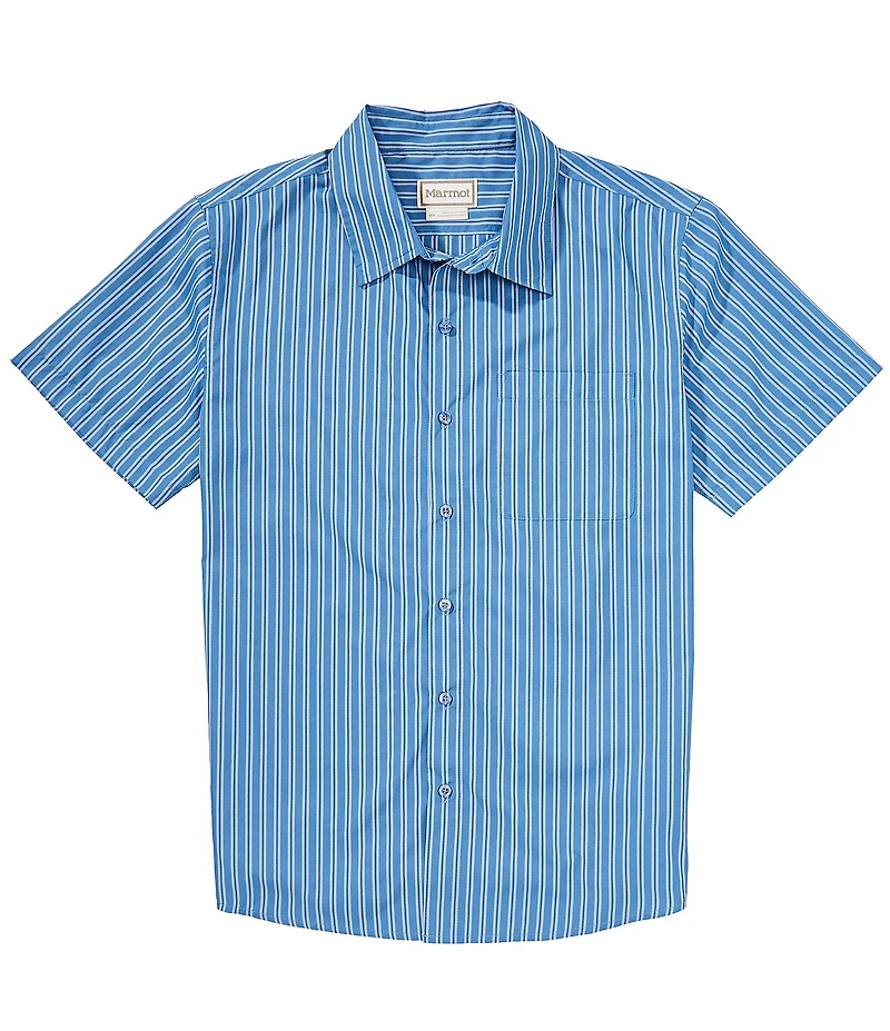 Marmot Air Exchange SolarShield Novelty Stripe Short Sleeve Woven Shirt