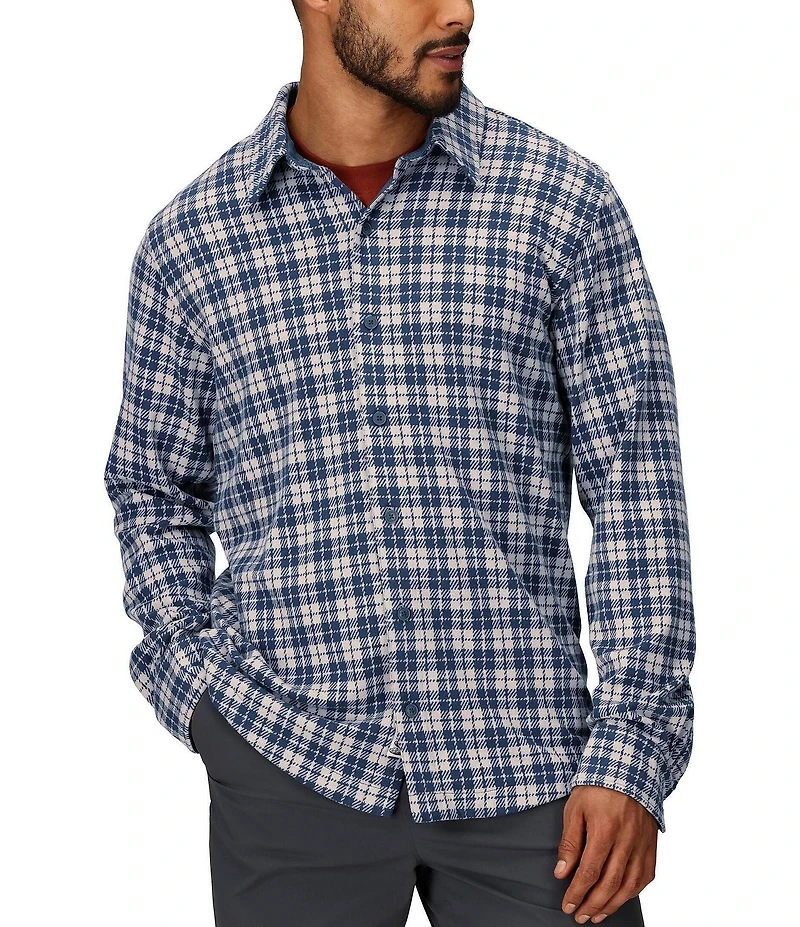 Marmot Alpine Haven Knit Flannel Mini Plaid Long Sleeve Woven Shirt