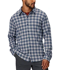 Marmot Alpine Haven Knit Flannel Mini Plaid Long Sleeve Woven Shirt