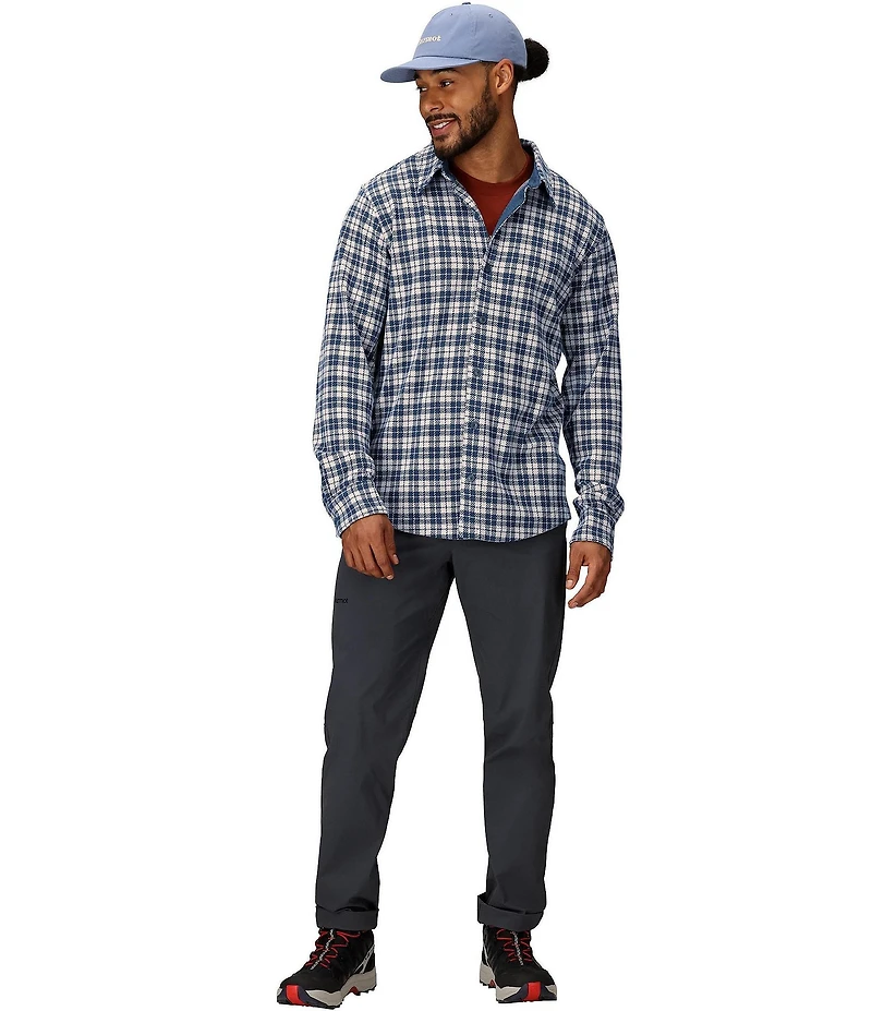 Marmot Alpine Haven Knit Flannel Mini Plaid Long Sleeve Woven Shirt