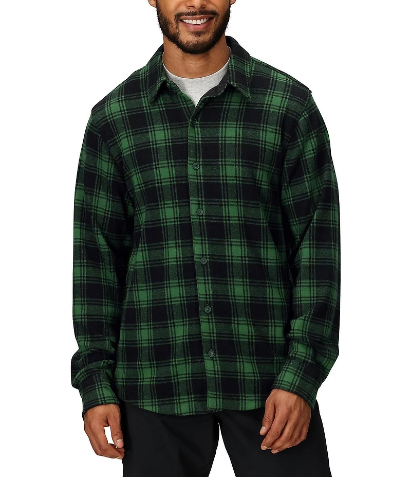 Marmot Alpine Haven Knit Flannel Plaid Long Sleeve Woven Shirt