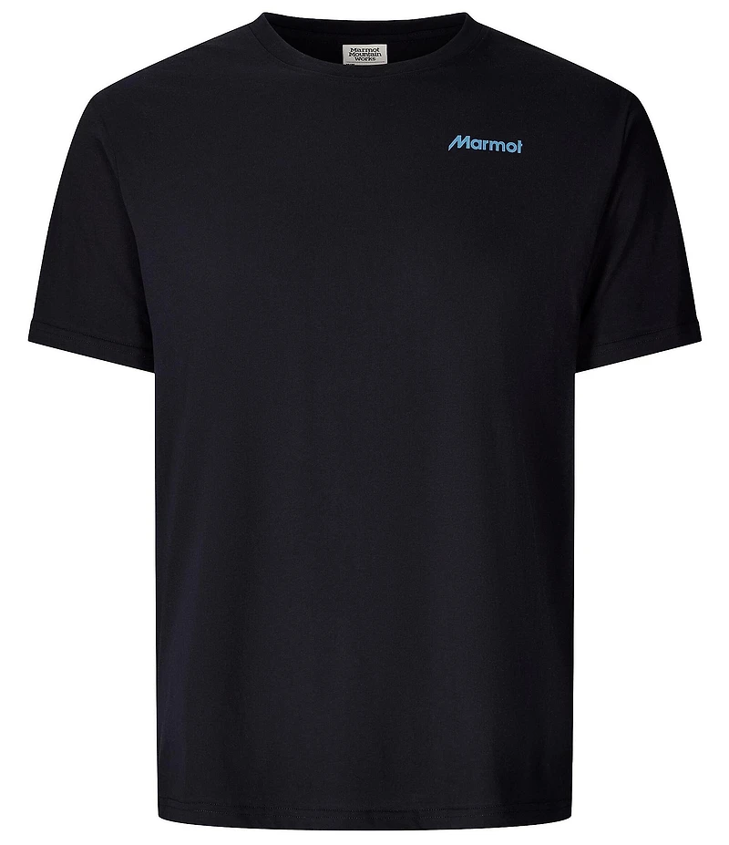 Marmot For Life Short Graphic Ribbed Crew Neck Sleeve T-Shirt