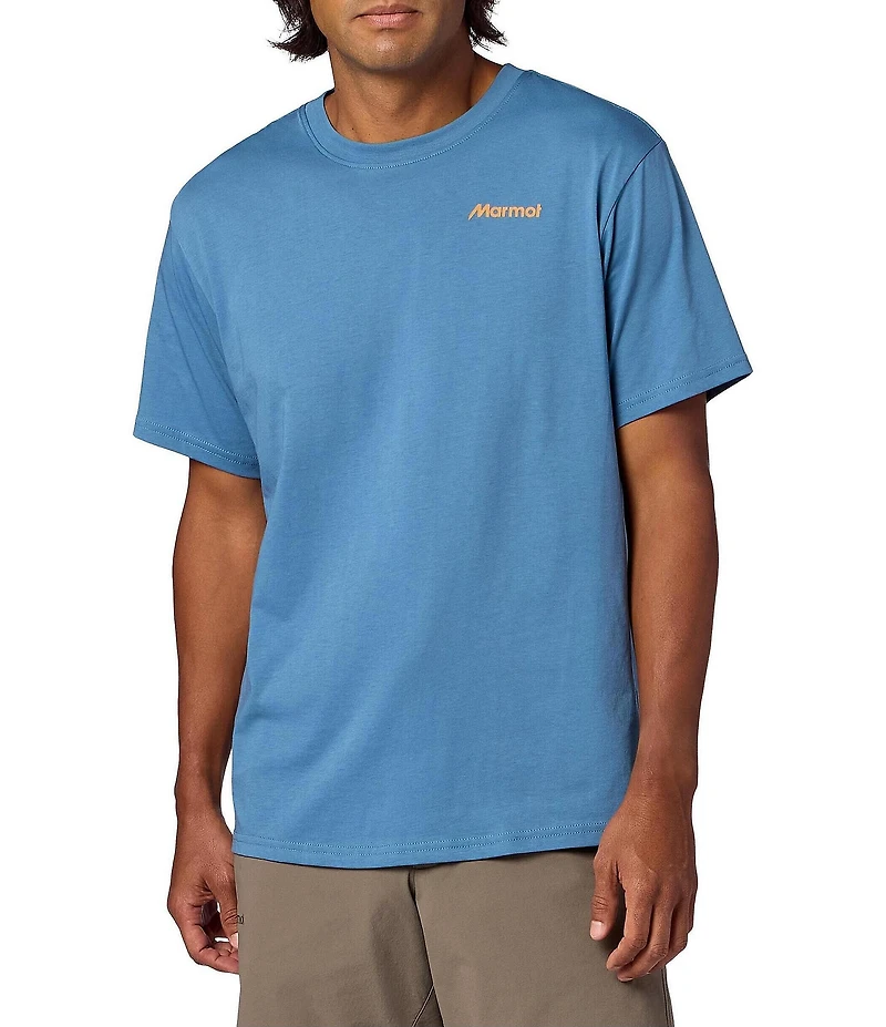 Marmot For Life Short Graphic Ribbed Crew Neck Sleeve T-Shirt