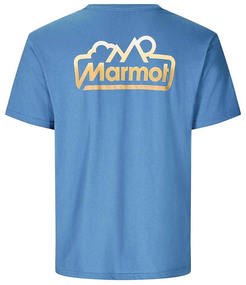 Marmot For Life Short Graphic Ribbed Crew Neck Sleeve T-Shirt