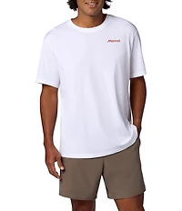 Marmot For Life Short Graphic Ribbed Crew Neck Sleeve T-Shirt