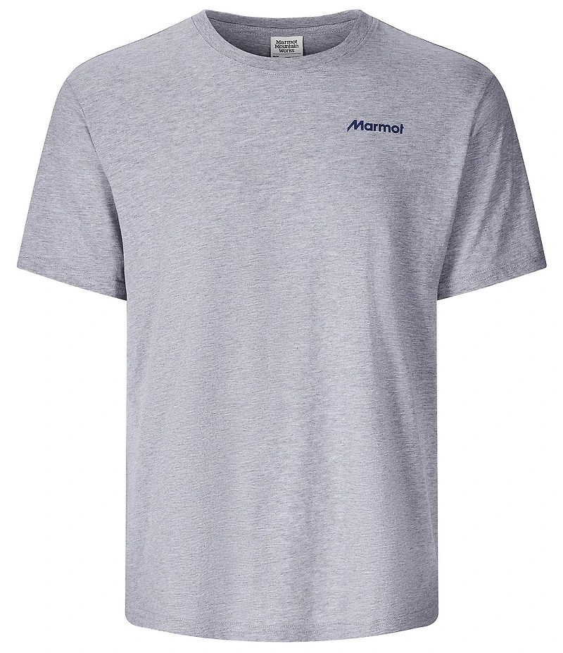 Marmot For Life Short Graphic Ribbed Crew Neck Sleeve T-Shirt