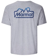 Marmot For Life Short Graphic Ribbed Crew Neck Sleeve T-Shirt