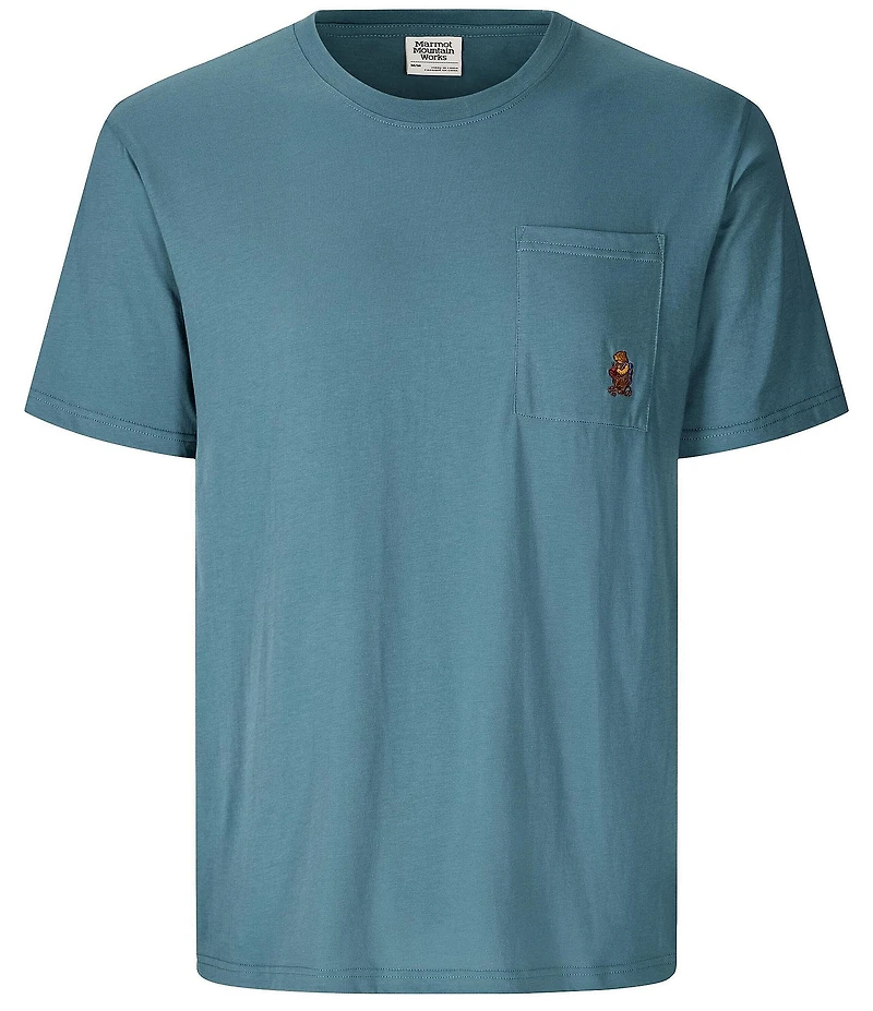 Marmot Marty Pocket Graphic Stretch Ribbed Crew Neck Short Sleeve T-Shirt