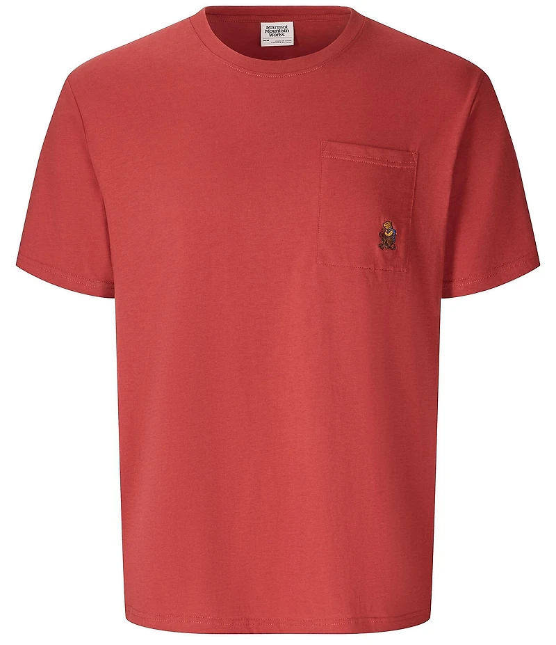 Marmot Marty Pocket Graphic Stretch Ribbed Crew Neck Short Sleeve T-Shirt