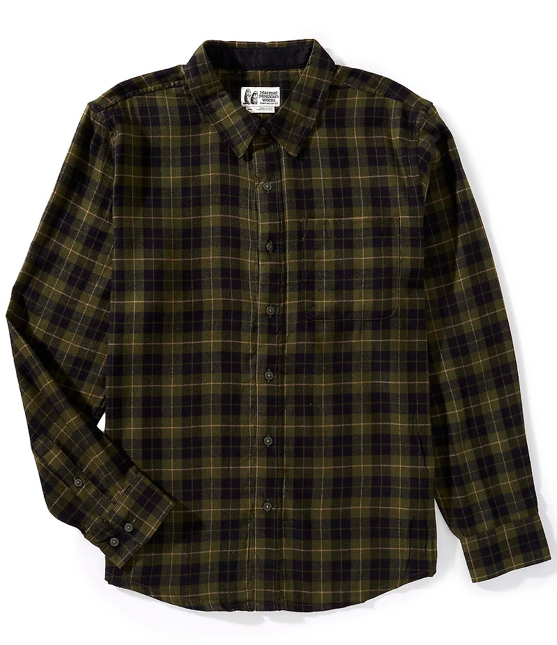 Marmot Plaid Lightweight Flannel Long Sleeve Woven Shirt