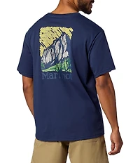 Marmot Scenic Graphic Stretch Ribbed Crew Neck Short Sleeve T-Shirt