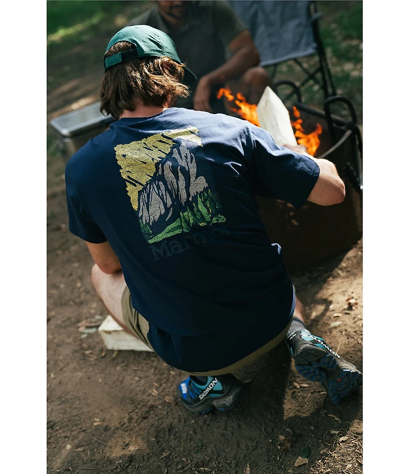 Marmot Scenic Graphic Stretch Ribbed Crew Neck Short Sleeve T-Shirt