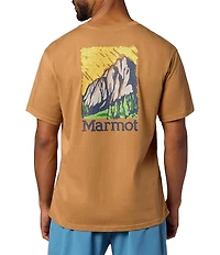 Marmot Scenic Graphic Stretch Ribbed Crew Neck Short Sleeve T-Shirt
